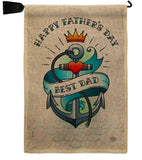 Best Dad Day - Father's Day Summer Vertical Impressions Decorative Flags HG192345 Made In USA