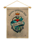 Best Dad Day - Father's Day Summer Vertical Impressions Decorative Flags HG192345 Made In USA