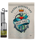 Best Dad Day - Father's Day Summer Vertical Impressions Decorative Flags HG192345 Made In USA