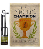Dad Is Champion - Father's Day Summer Vertical Impressions Decorative Flags HG192389 Made In USA