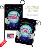 Future Is Female - Support Inspirational Horizontal Impressions Decorative Flags HG130390 Made In USA