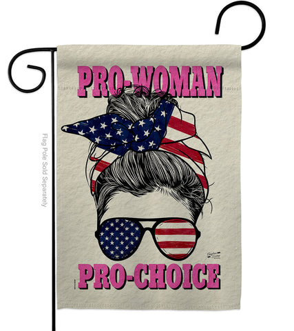 Pro Women Choice - Support Inspirational Horizontal Impressions Decorative Flags HG130400 Made In USA