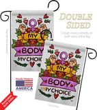 My Body My Right - Support Inspirational Horizontal Impressions Decorative Flags HG190154 Made In USA