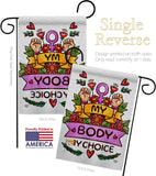 My Body My Right - Support Inspirational Horizontal Impressions Decorative Flags HG190154 Made In USA