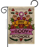 My Body My Right - Support Inspirational Horizontal Impressions Decorative Flags HG190154 Made In USA