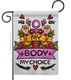 My Body My Right - Support Inspirational Horizontal Impressions Decorative Flags HG190154 Made In USA