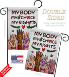 My Choice My Right - Support Inspirational Horizontal Impressions Decorative Flags HG190156 Made In USA