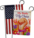 My Right My Choice - Support Inspirational Horizontal Impressions Decorative Flags HG120248 Made In USA