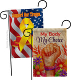 My Right My Choice - Support Inspirational Horizontal Impressions Decorative Flags HG120248 Made In USA