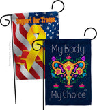 My Body my Choice - Support Inspirational Vertical Impressions Decorative Flags HG130376 Made In USA