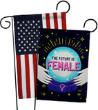 Future Is Female - Support Inspirational Horizontal Impressions Decorative Flags HG130390 Made In USA