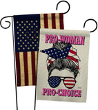 Pro Women Choice - Support Inspirational Horizontal Impressions Decorative Flags HG130400 Made In USA