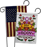 My Body My Right - Support Inspirational Horizontal Impressions Decorative Flags HG190154 Made In USA