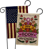 My Body My Right - Support Inspirational Horizontal Impressions Decorative Flags HG190154 Made In USA