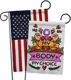 My Body My Right - Support Inspirational Horizontal Impressions Decorative Flags HG190154 Made In USA