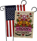 My Body My Right - Support Inspirational Horizontal Impressions Decorative Flags HG190154 Made In USA