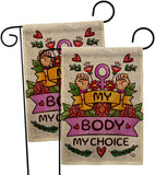 My Body My Right - Support Inspirational Horizontal Impressions Decorative Flags HG190154 Made In USA