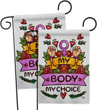 My Body My Right - Support Inspirational Horizontal Impressions Decorative Flags HG190154 Made In USA