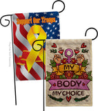 My Body My Right - Support Inspirational Horizontal Impressions Decorative Flags HG190154 Made In USA