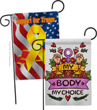 My Body My Right - Support Inspirational Horizontal Impressions Decorative Flags HG190154 Made In USA