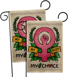 My Choice My Body - Support Inspirational Horizontal Impressions Decorative Flags HG190155 Made In USA