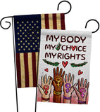 My Choice My Right - Support Inspirational Horizontal Impressions Decorative Flags HG190156 Made In USA