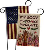 My Choice My Right - Support Inspirational Horizontal Impressions Decorative Flags HG190156 Made In USA