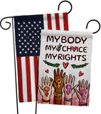 My Choice My Right - Support Inspirational Horizontal Impressions Decorative Flags HG190156 Made In USA