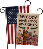 My Choice My Right - Support Inspirational Horizontal Impressions Decorative Flags HG190156 Made In USA