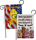 My Choice My Right - Support Inspirational Horizontal Impressions Decorative Flags HG190156 Made In USA