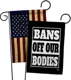 Bans Off Our Bodies - Support Inspirational Horizontal Impressions Decorative Flags HG190160 Made In USA