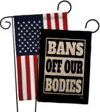 Bans Off Our Bodies - Support Inspirational Horizontal Impressions Decorative Flags HG190160 Made In USA