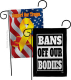 Bans Off Our Bodies - Support Inspirational Horizontal Impressions Decorative Flags HG190160 Made In USA