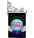 Future Is Female - Support Inspirational Horizontal Impressions Decorative Flags HG130390 Made In USA
