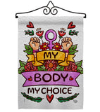 My Body My Right - Support Inspirational Horizontal Impressions Decorative Flags HG190154 Made In USA