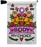 My Body My Right - Support Inspirational Horizontal Impressions Decorative Flags HG190154 Made In USA