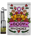 My Body My Right - Support Inspirational Horizontal Impressions Decorative Flags HG190154 Made In USA