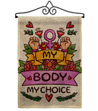 My Body My Right - Support Inspirational Horizontal Impressions Decorative Flags HG190154 Made In USA