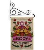 My Body My Right - Support Inspirational Horizontal Impressions Decorative Flags HG190154 Made In USA