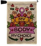 My Body My Right - Support Inspirational Horizontal Impressions Decorative Flags HG190154 Made In USA