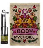My Body My Right - Support Inspirational Horizontal Impressions Decorative Flags HG190154 Made In USA