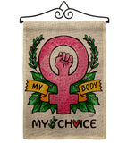 My Choice My Body - Support Inspirational Horizontal Impressions Decorative Flags HG190155 Made In USA