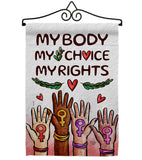 My Choice My Right - Support Inspirational Horizontal Impressions Decorative Flags HG190156 Made In USA