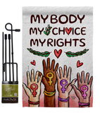 My Choice My Right - Support Inspirational Horizontal Impressions Decorative Flags HG190156 Made In USA