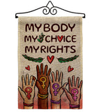 My Choice My Right - Support Inspirational Horizontal Impressions Decorative Flags HG190156 Made In USA