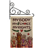 My Choice My Right - Support Inspirational Horizontal Impressions Decorative Flags HG190156 Made In USA