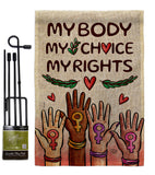 My Choice My Right - Support Inspirational Horizontal Impressions Decorative Flags HG190156 Made In USA