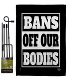 Bans Off Our Bodies - Support Inspirational Horizontal Impressions Decorative Flags HG190160 Made In USA