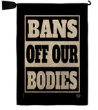 Bans Off Our Bodies - Support Inspirational Horizontal Impressions Decorative Flags HG190160 Made In USA