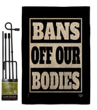 Bans Off Our Bodies - Support Inspirational Horizontal Impressions Decorative Flags HG190160 Made In USA